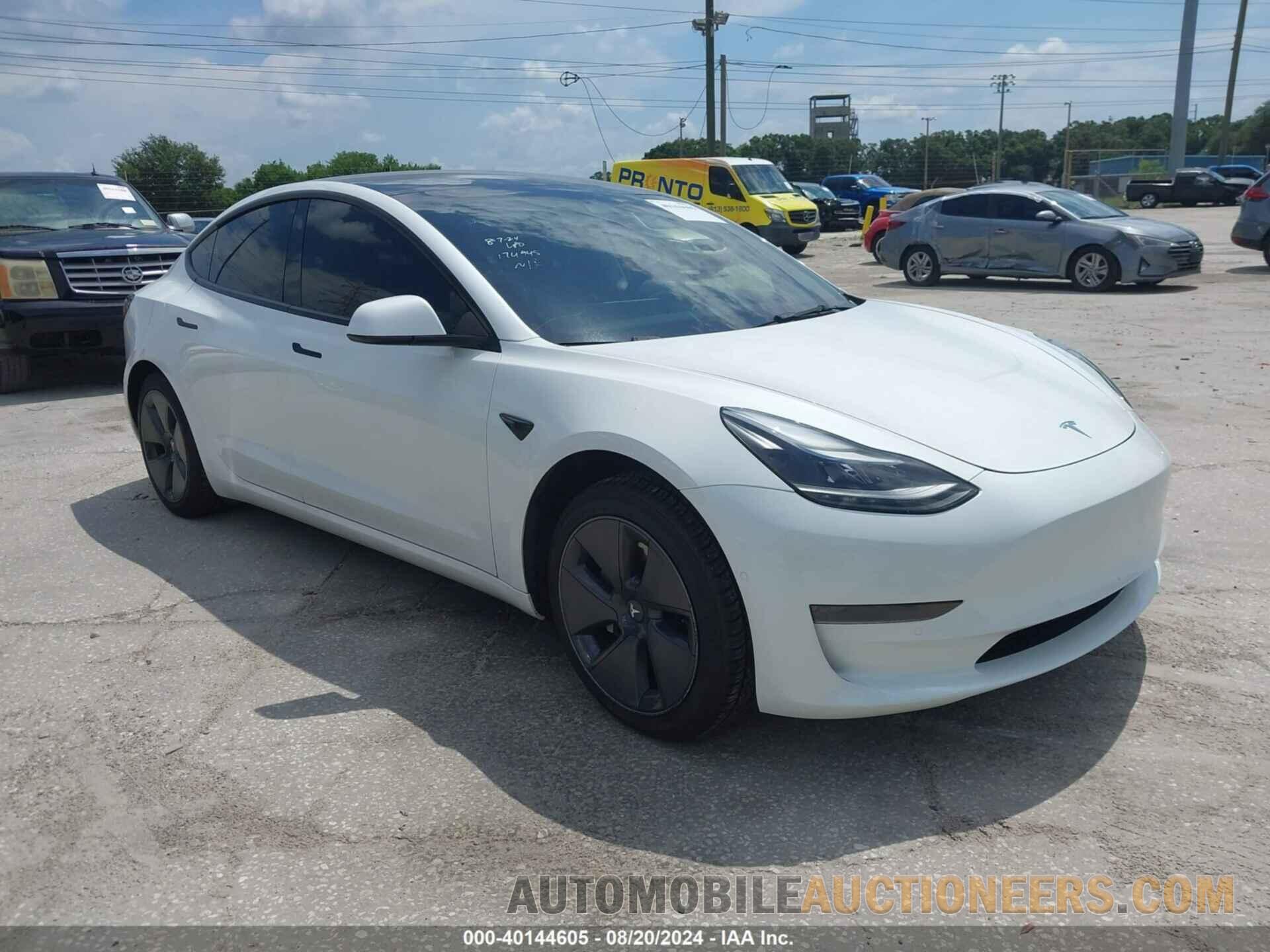 5YJ3E1EA5NF186200 TESLA MODEL 3 2022