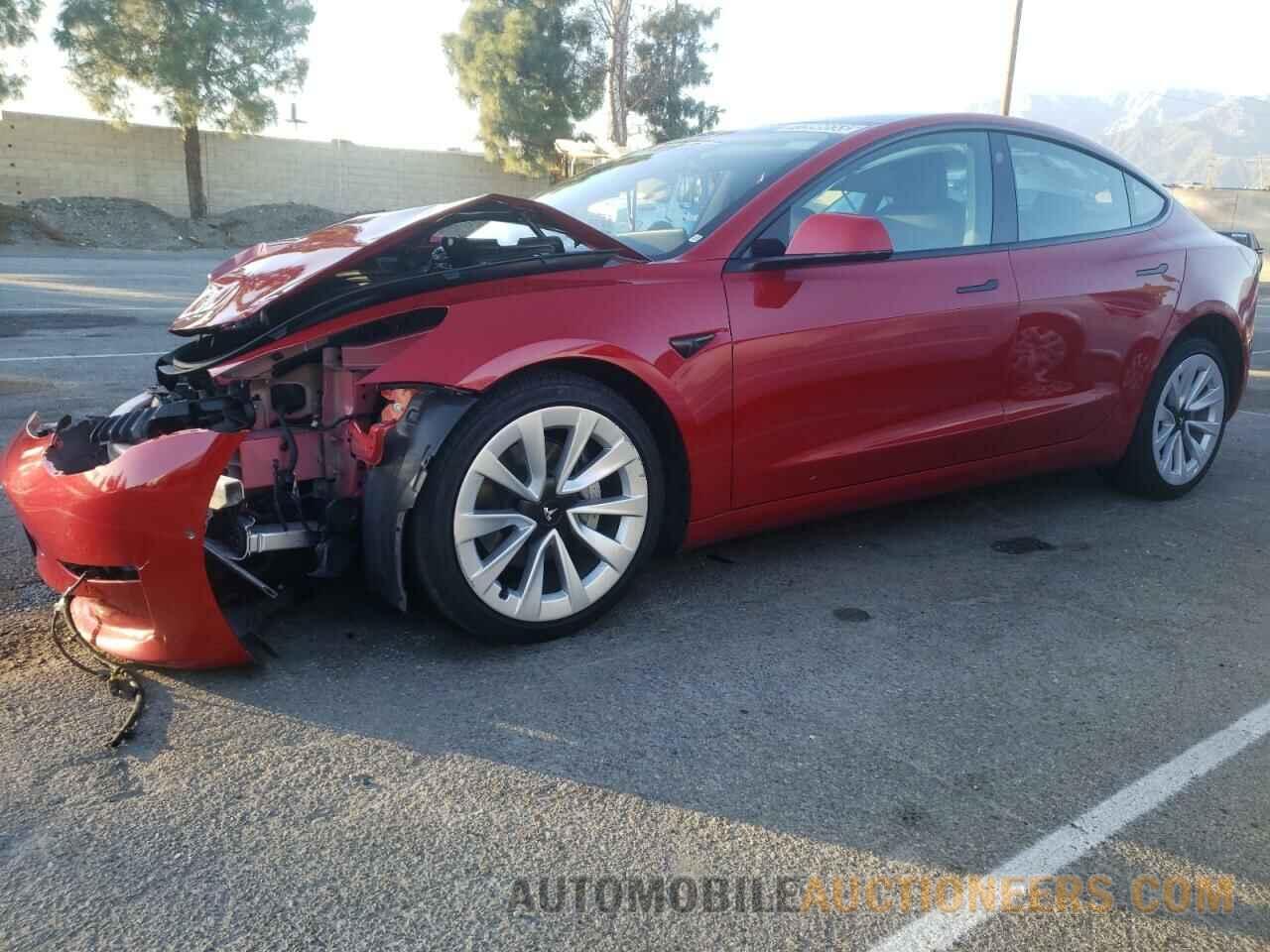 5YJ3E1EA5NF191378 TESLA MODEL 3 2022