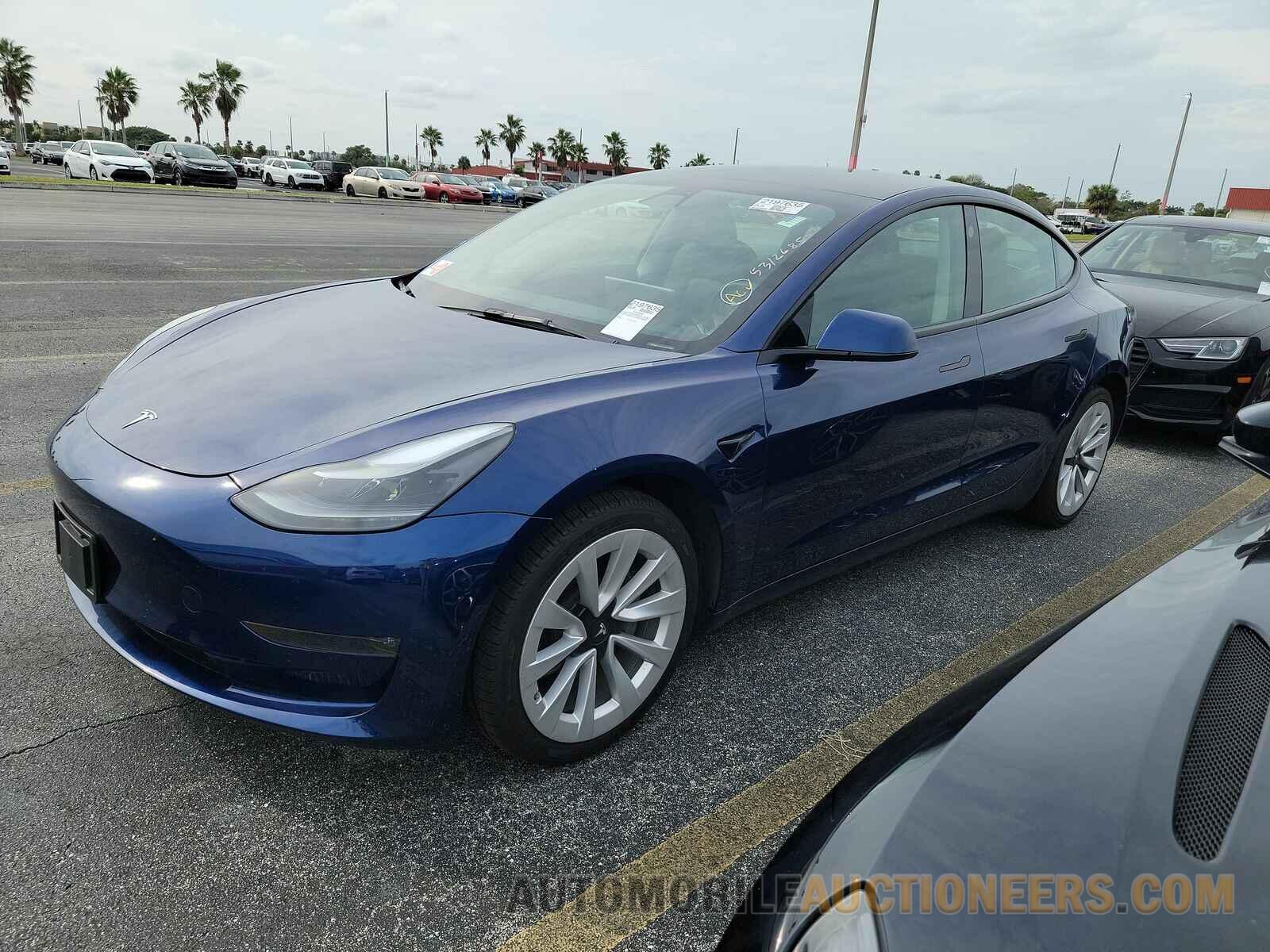 5YJ3E1EA5NF303838 Tesla Model 3 2022