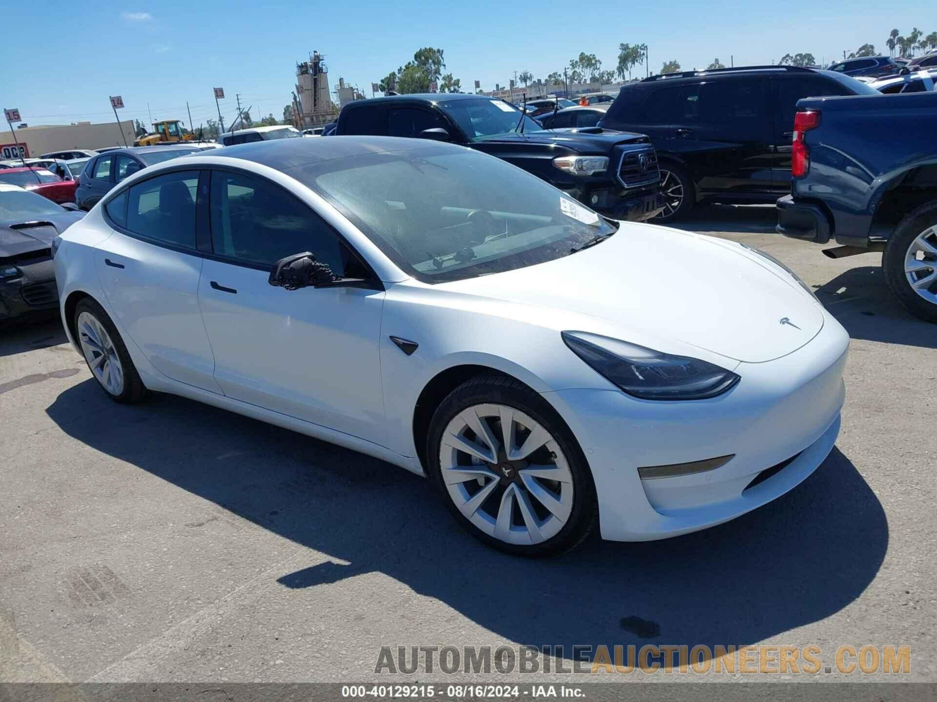 5YJ3E1EA5NF350478 TESLA MODEL 3 2022