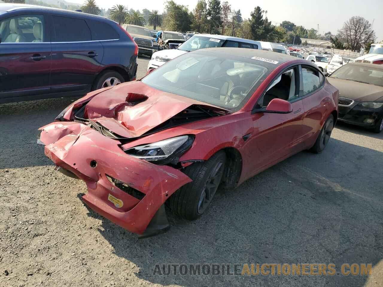 5YJ3E1EA6MF054125 TESLA MODEL 3 2021