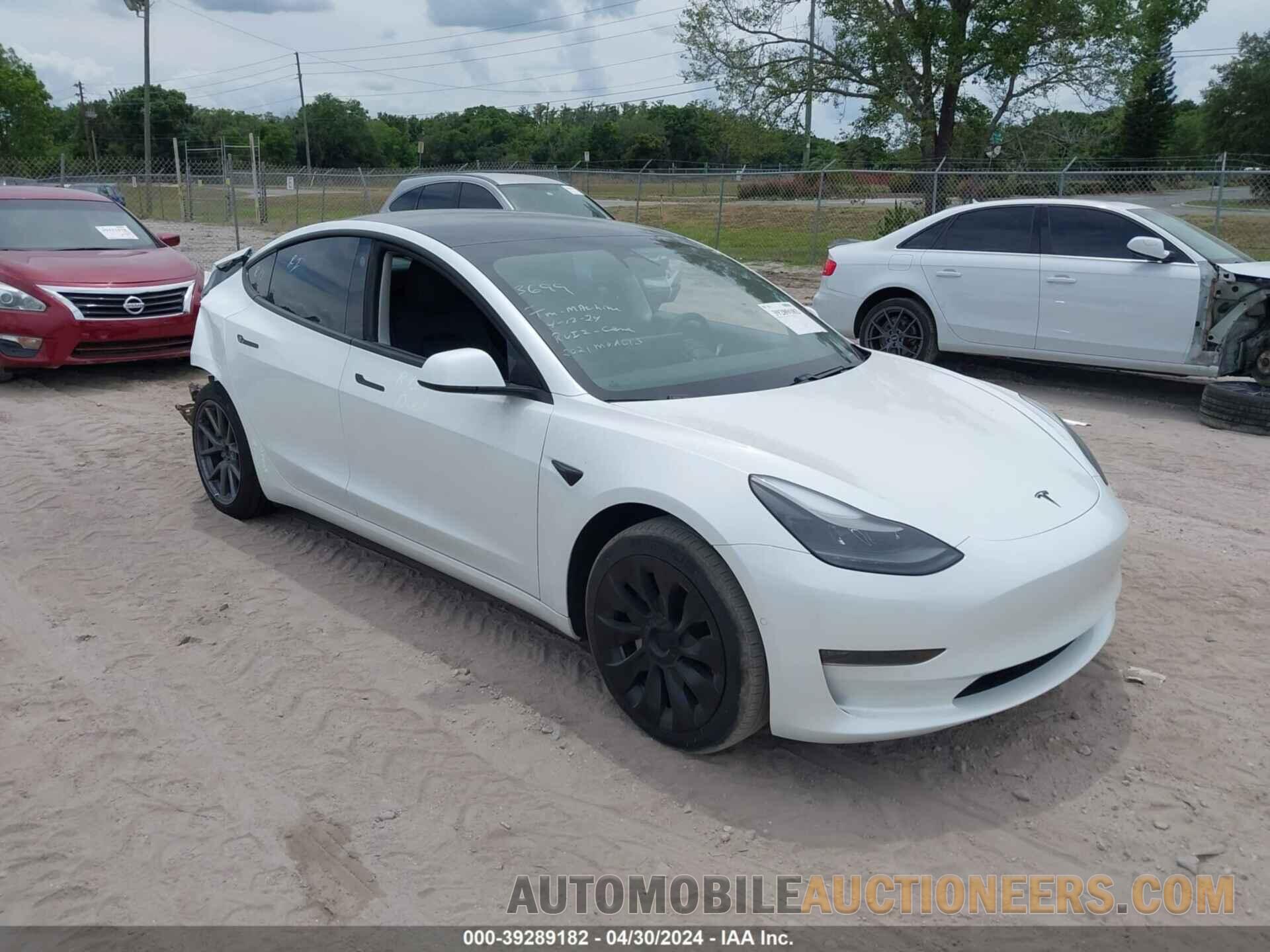 5YJ3E1EA6MF913357 TESLA MODEL 3 2021