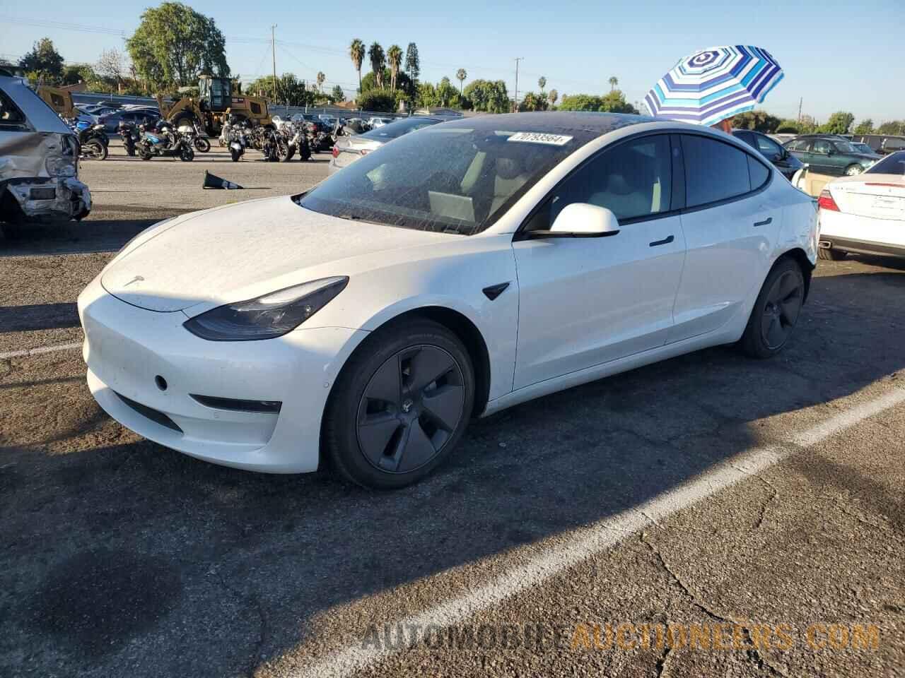 5YJ3E1EA6MF929669 TESLA MODEL 3 2021