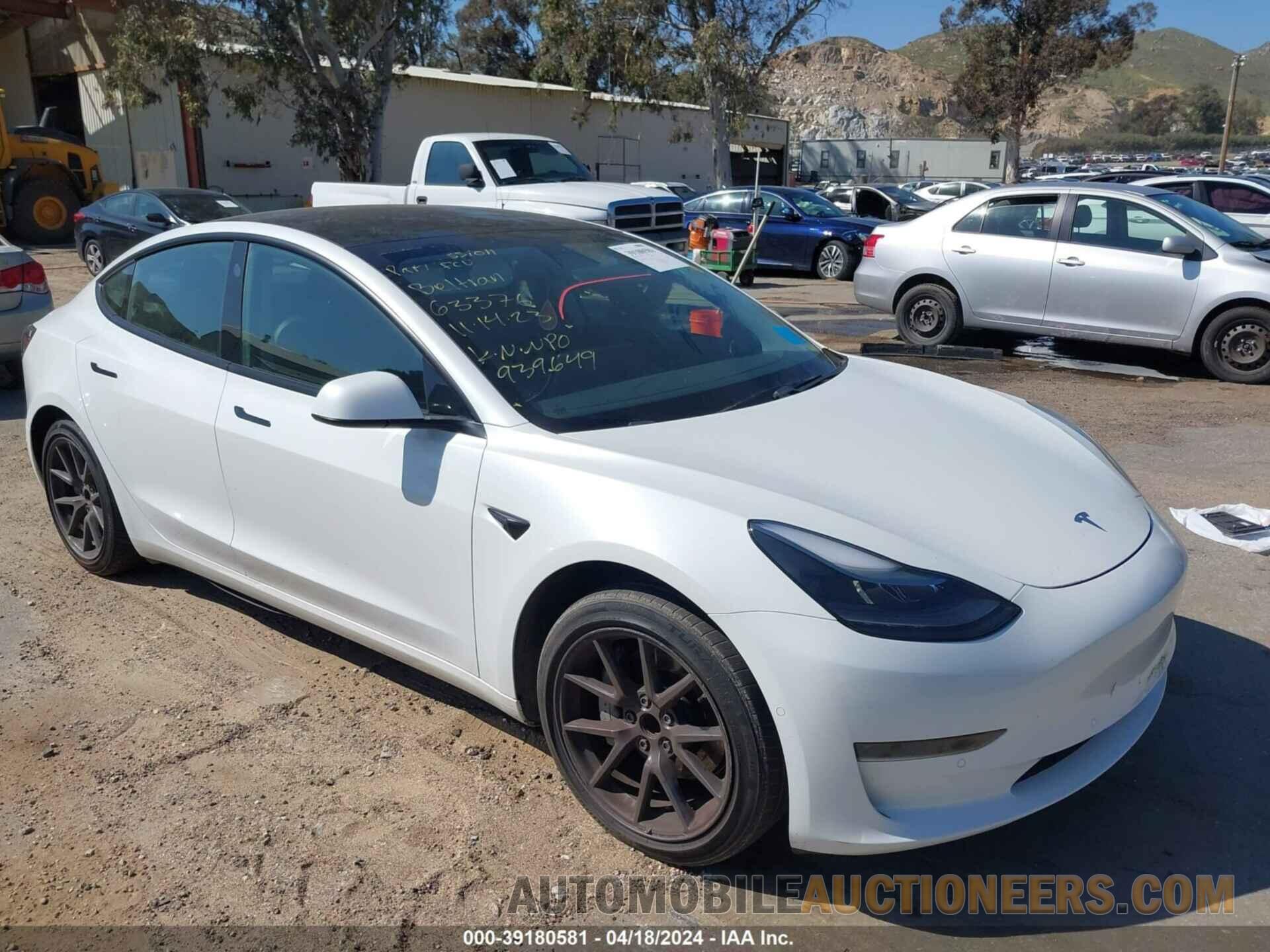 5YJ3E1EA6MF939649 TESLA MODEL 3 2021