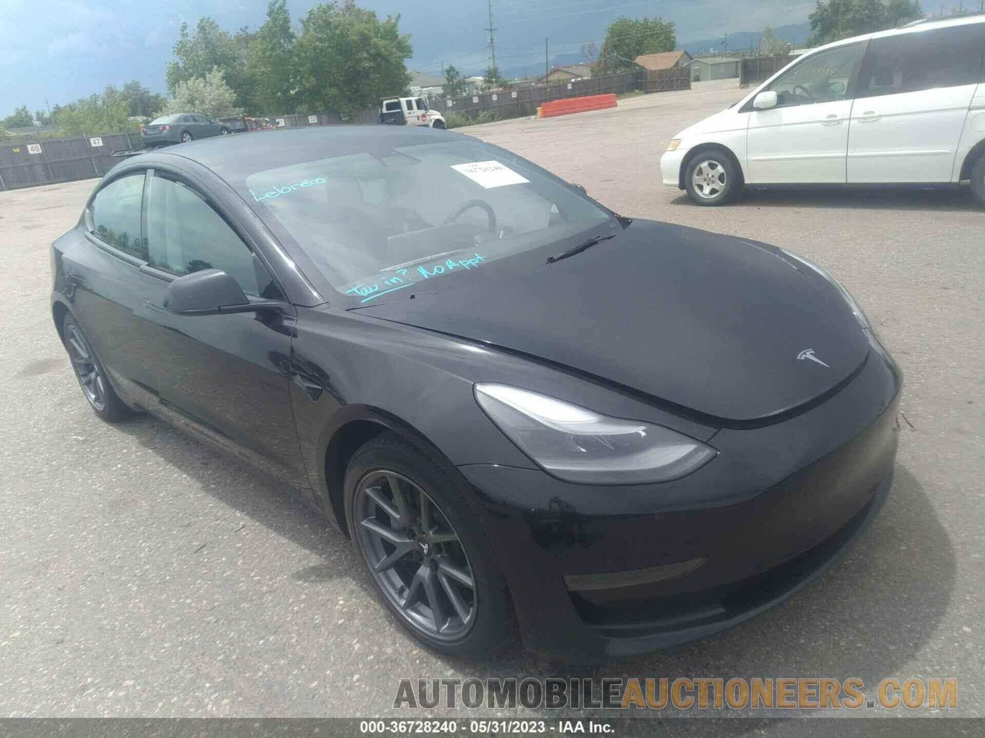 5YJ3E1EA6NF102658 TESLA MODEL 3 2022