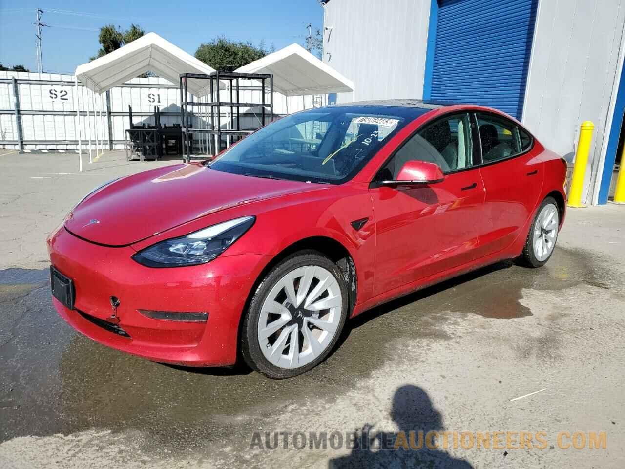 5YJ3E1EA6NF142738 TESLA MODEL 3 2022