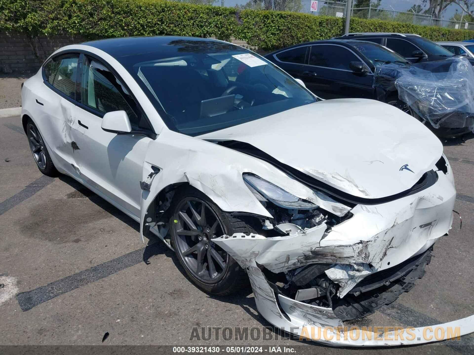 5YJ3E1EA6NF142755 TESLA MODEL 3 2022