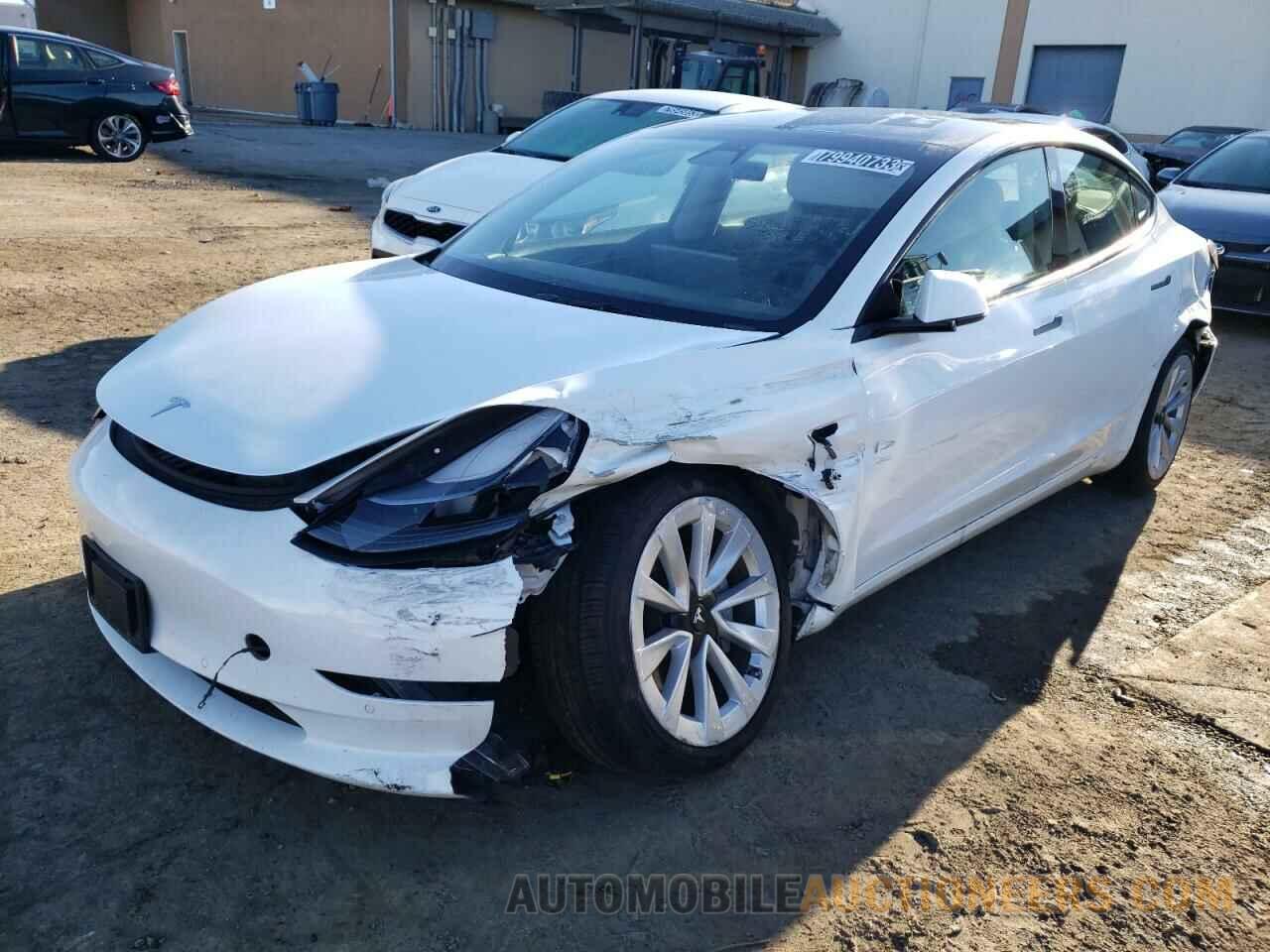 5YJ3E1EA6NF145137 TESLA MODEL 3 2022