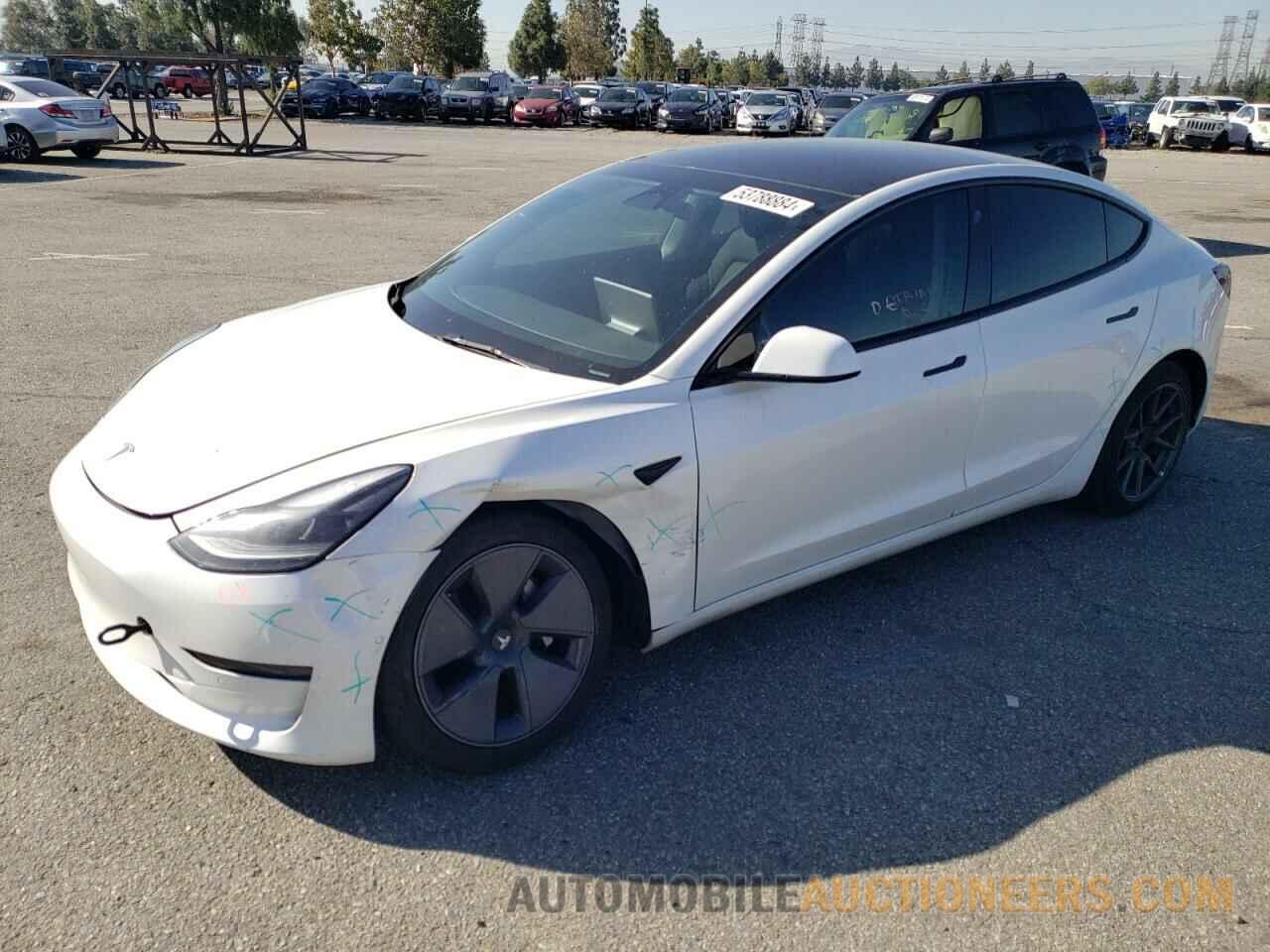 5YJ3E1EA6NF164674 TESLA MODEL 3 2022