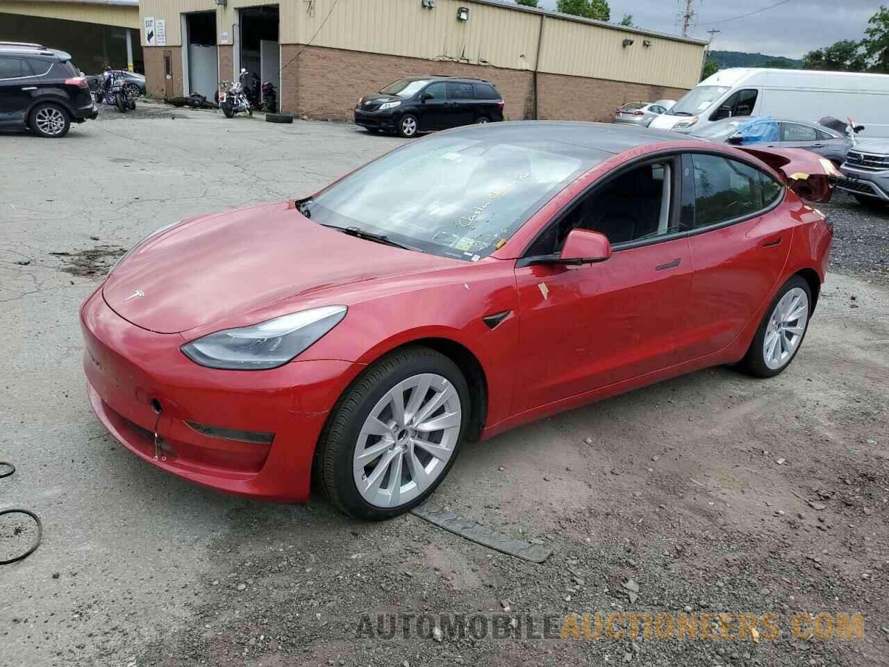 5YJ3E1EA6NF185833 TESLA MODEL 3 2022