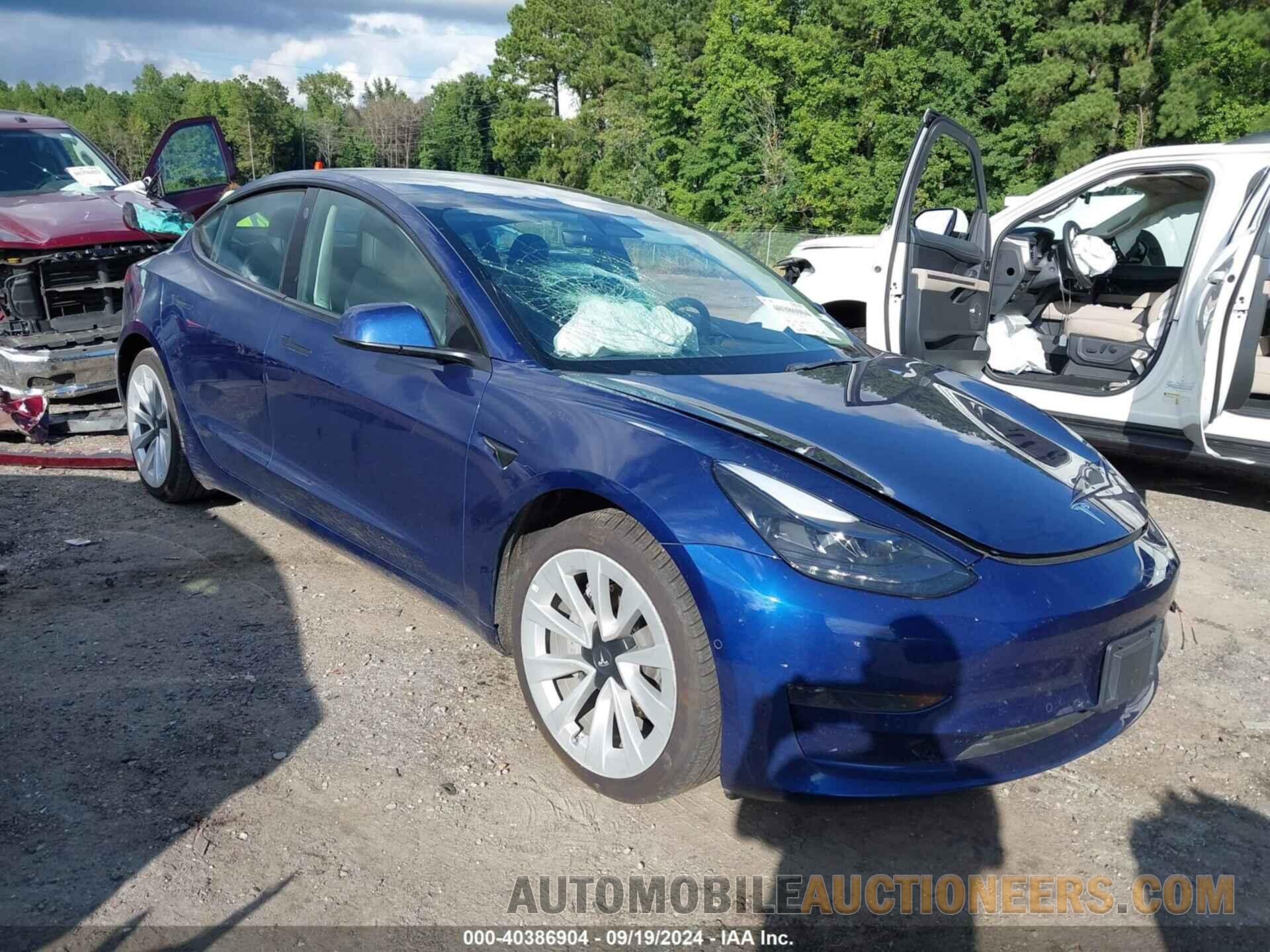 5YJ3E1EA6NF190272 TESLA MODEL 3 2022