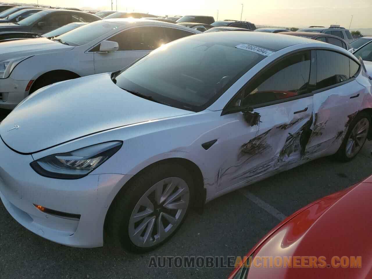 5YJ3E1EA6NF257744 TESLA MODEL 3 2022