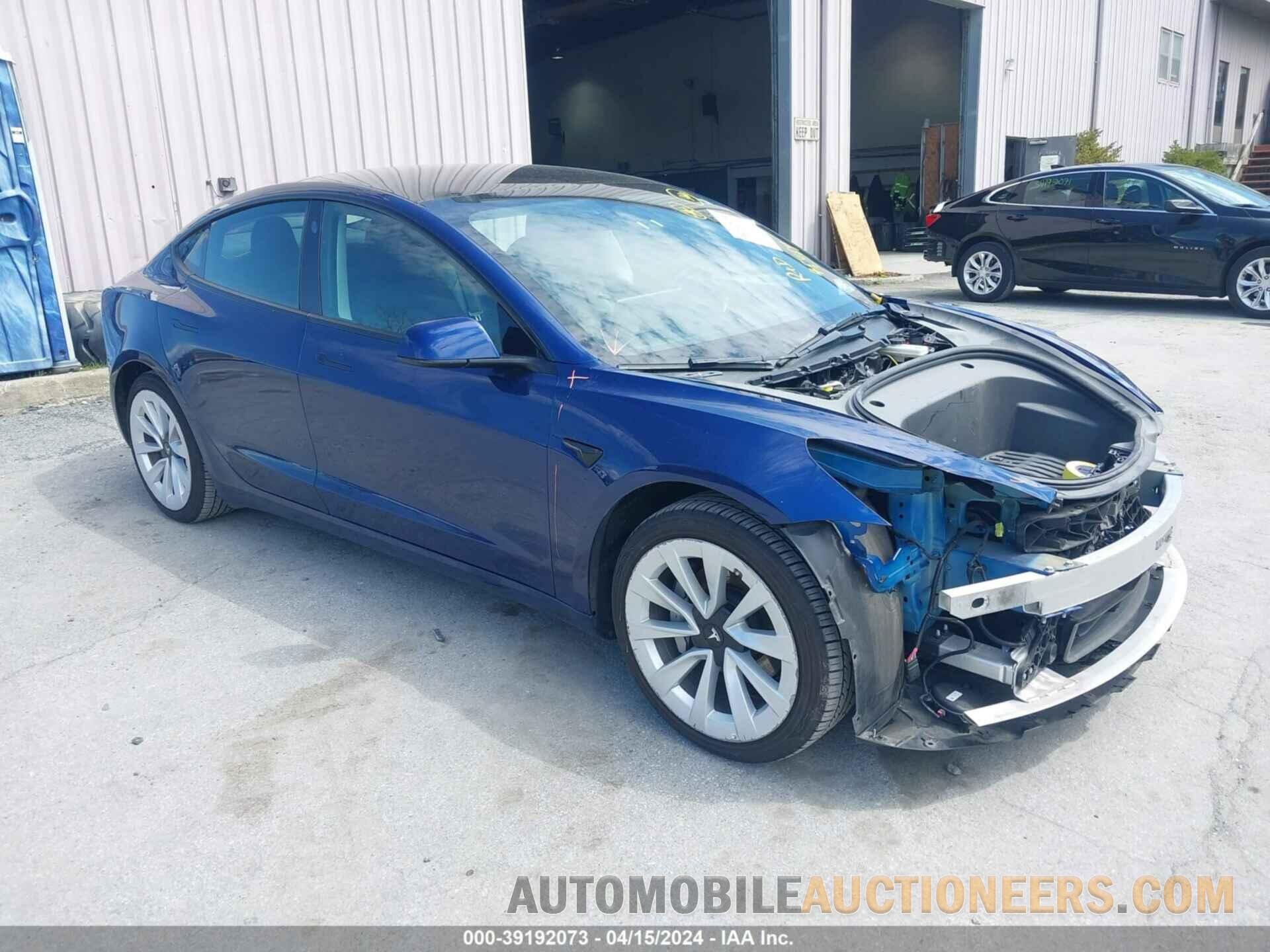 5YJ3E1EA6NF286483 TESLA MODEL 3 2022