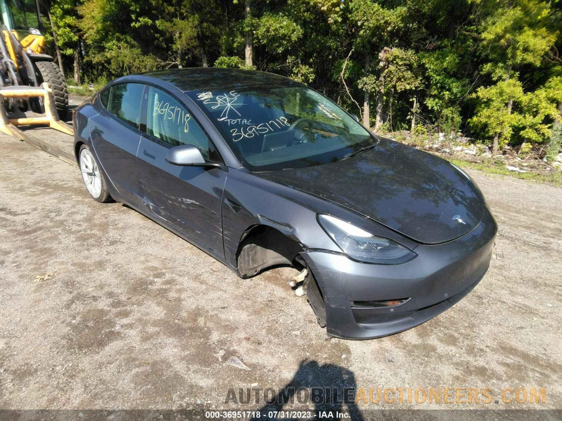 5YJ3E1EA6NF287326 TESLA MODEL 3 2022