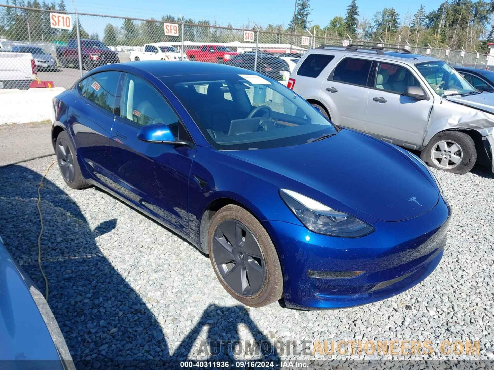 5YJ3E1EA6NF317506 TESLA MODEL 3 2022