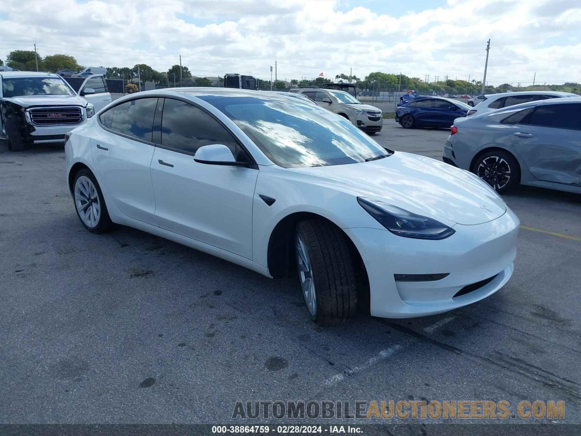 5YJ3E1EA6NF344754 TESLA MODEL 3 2022