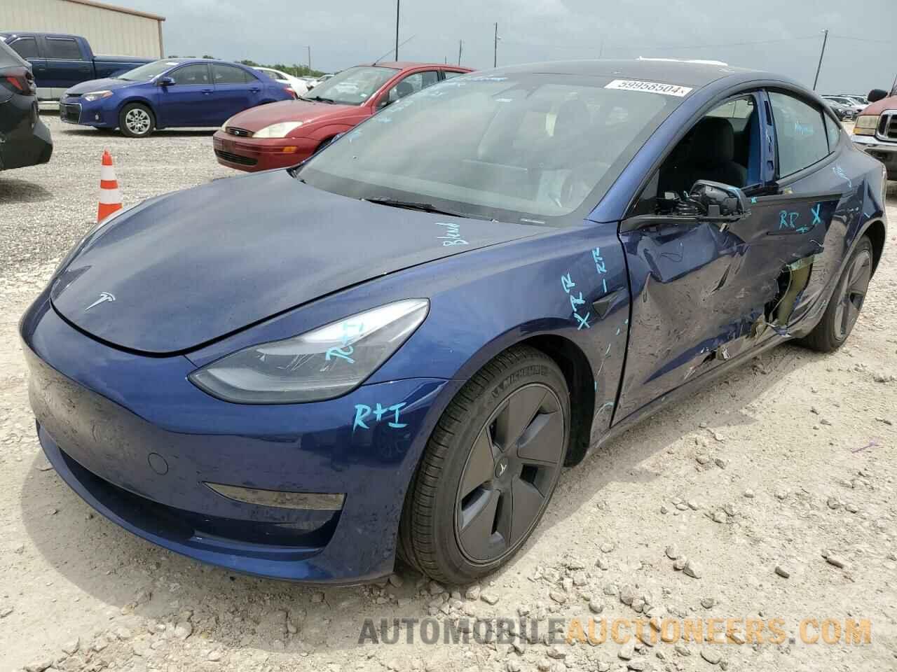 5YJ3E1EA6NF351459 TESLA MODEL 3 2022