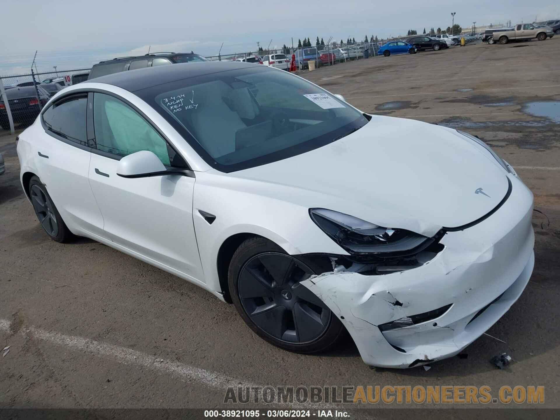 5YJ3E1EA6NF358931 TESLA MODEL 3 2022