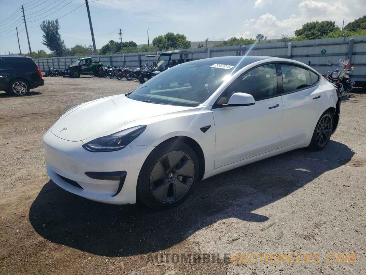 5YJ3E1EA7MF052691 TESLA MODEL 3 2021