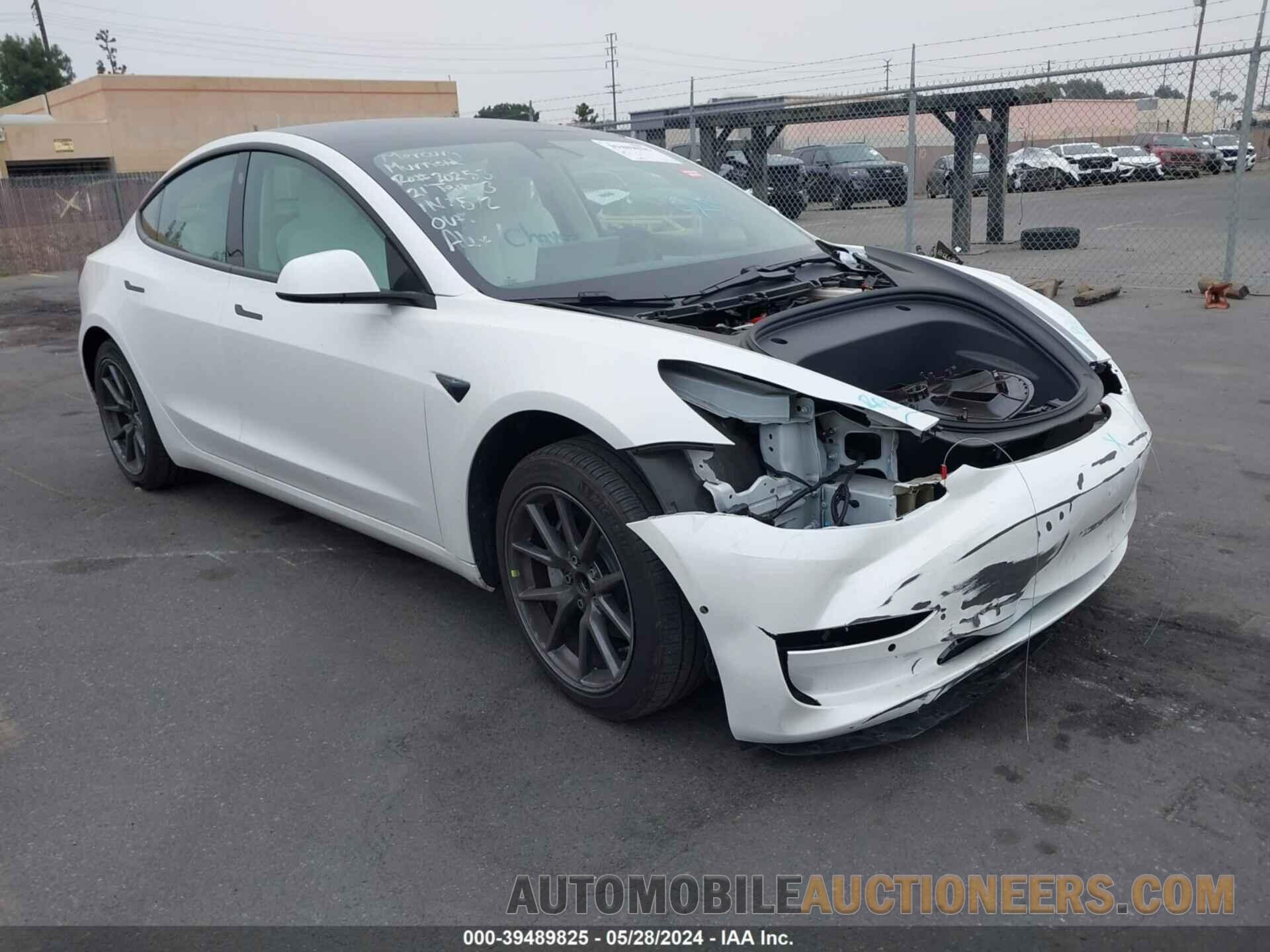 5YJ3E1EA7MF052884 TESLA MODEL 3 2021