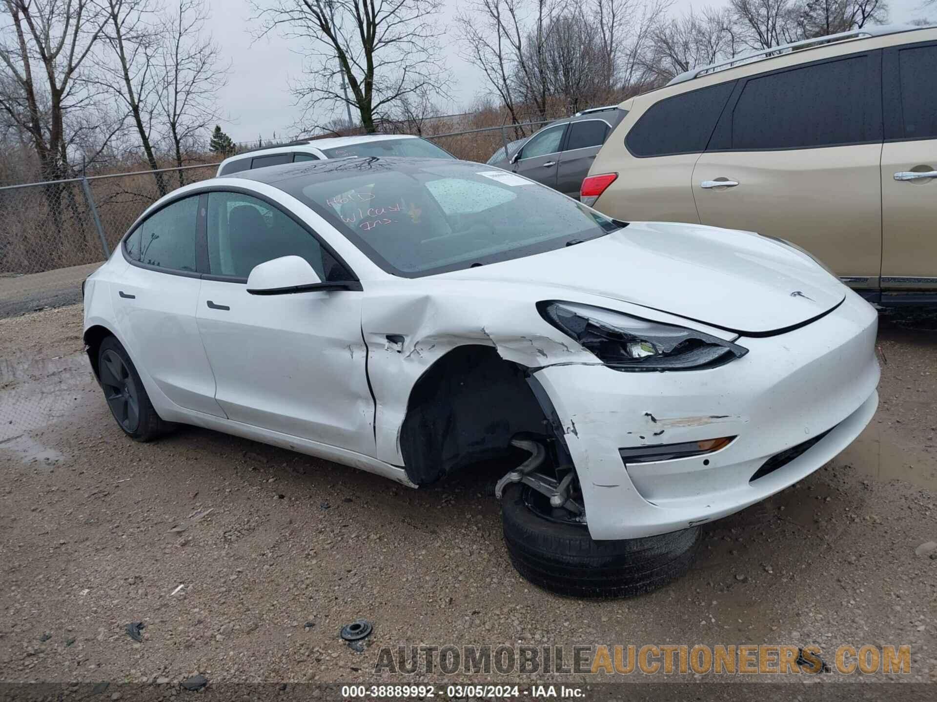 5YJ3E1EA7MF075758 TESLA MODEL 3 2021