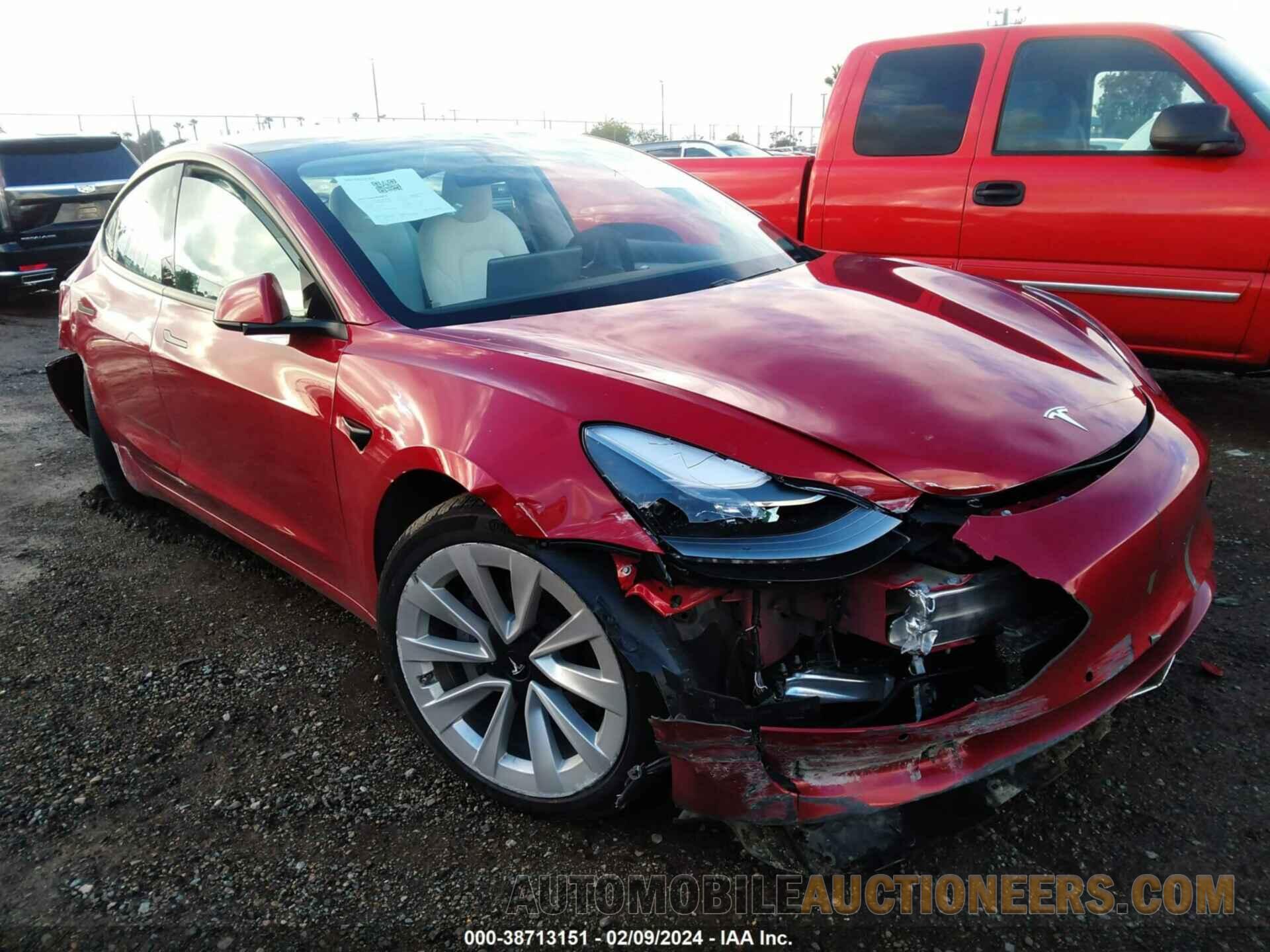 5YJ3E1EA7MF989704 TESLA MODEL 3 2021