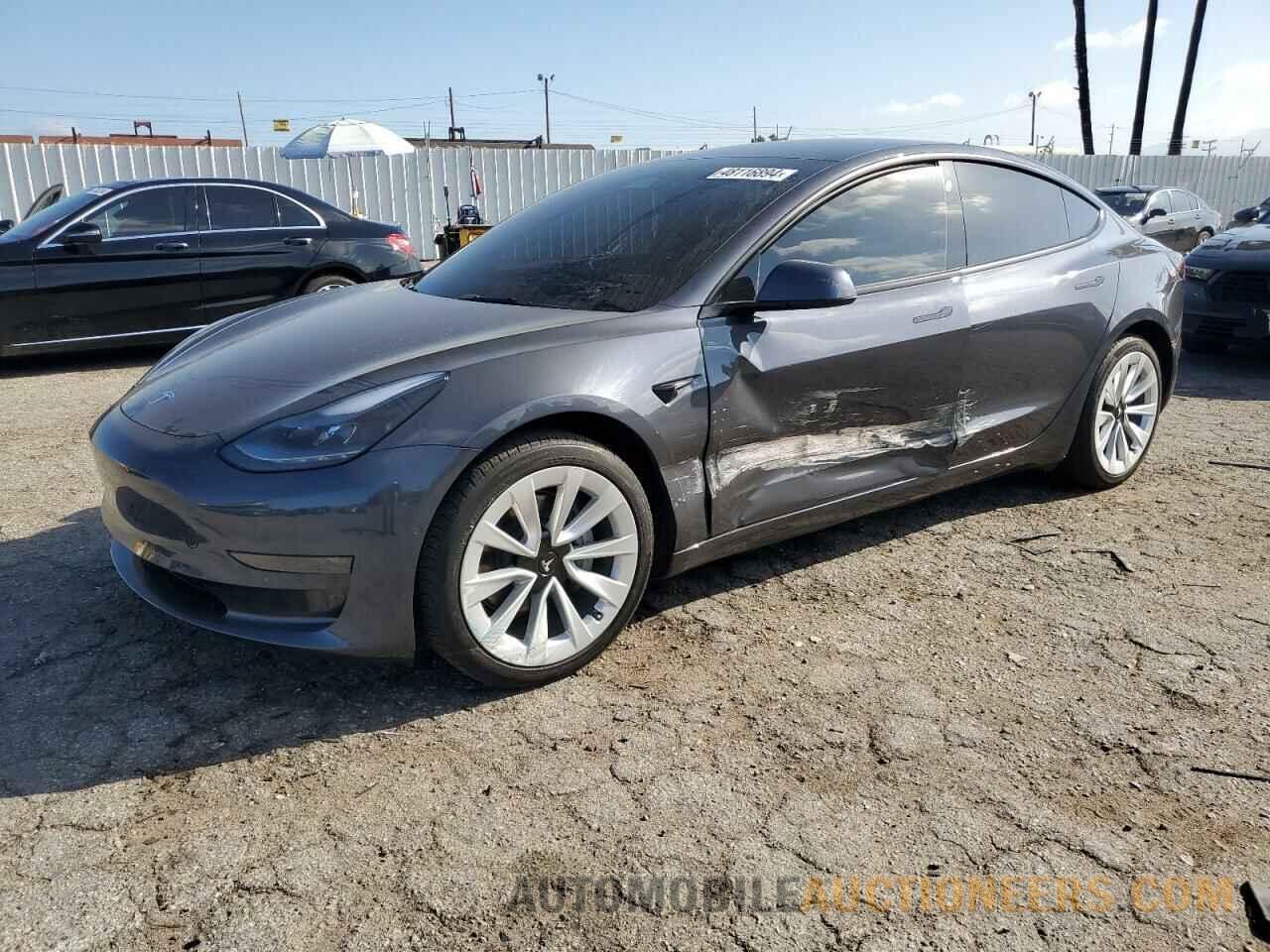 5YJ3E1EA7NF133384 TESLA MODEL 3 2022