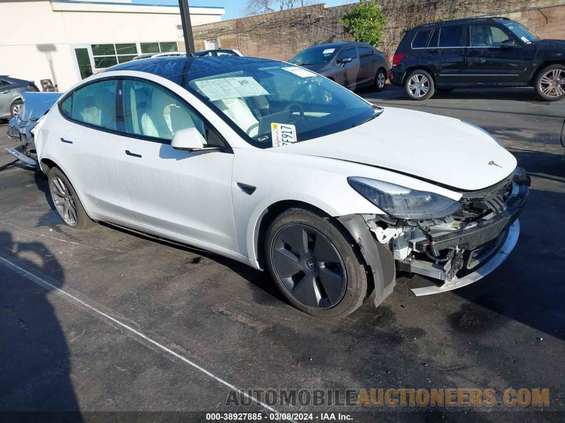 5YJ3E1EA7NF134518 TESLA MODEL 3 2022