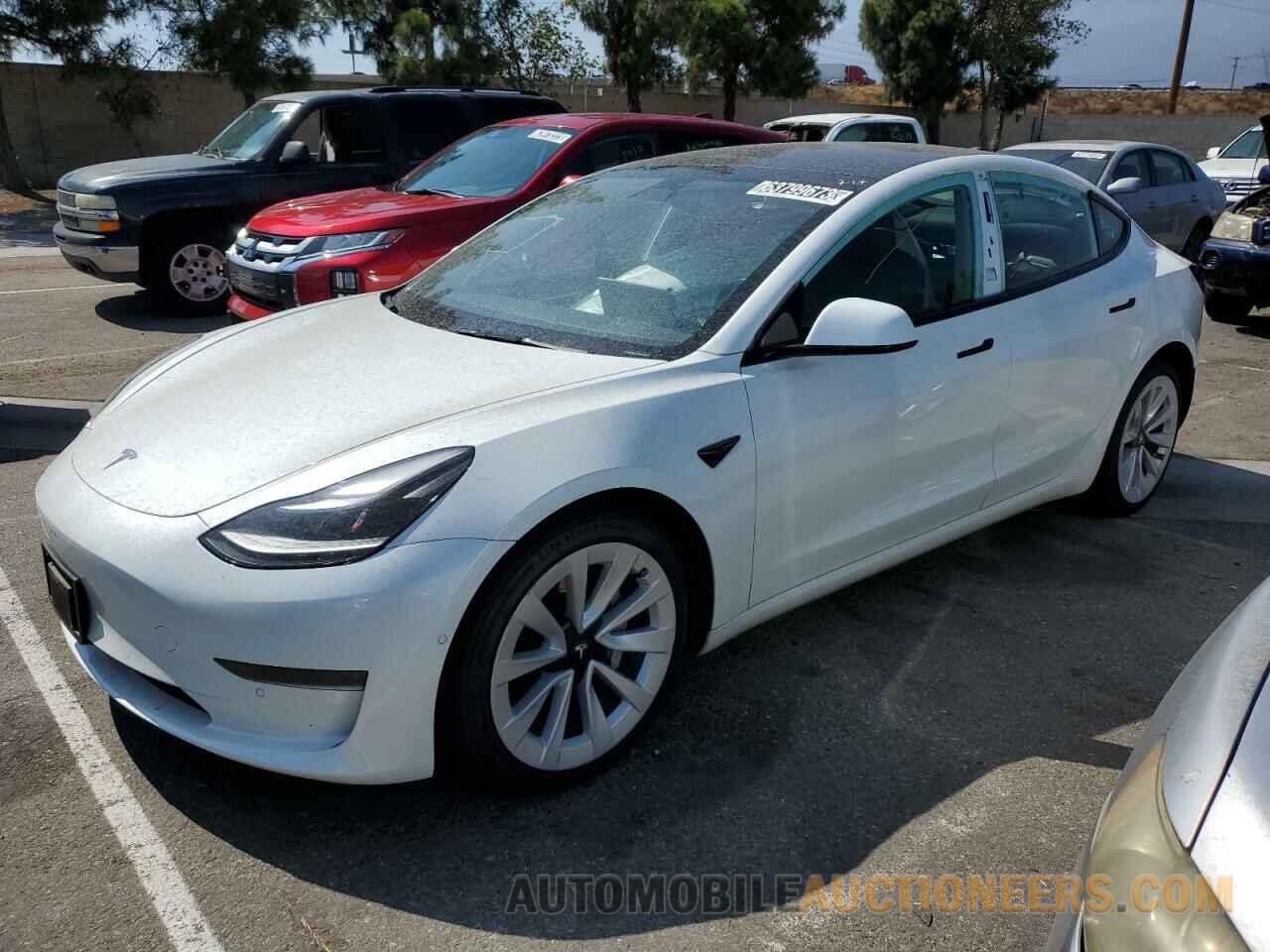 5YJ3E1EA7NF143543 TESLA MODEL 3 2022