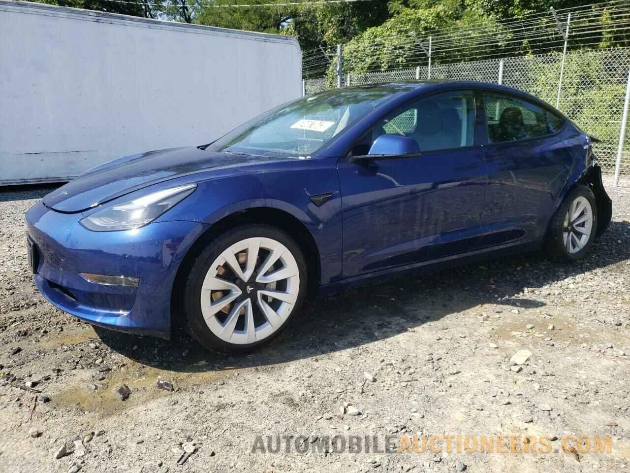 5YJ3E1EA7NF187350 TESLA MODEL 3 2022