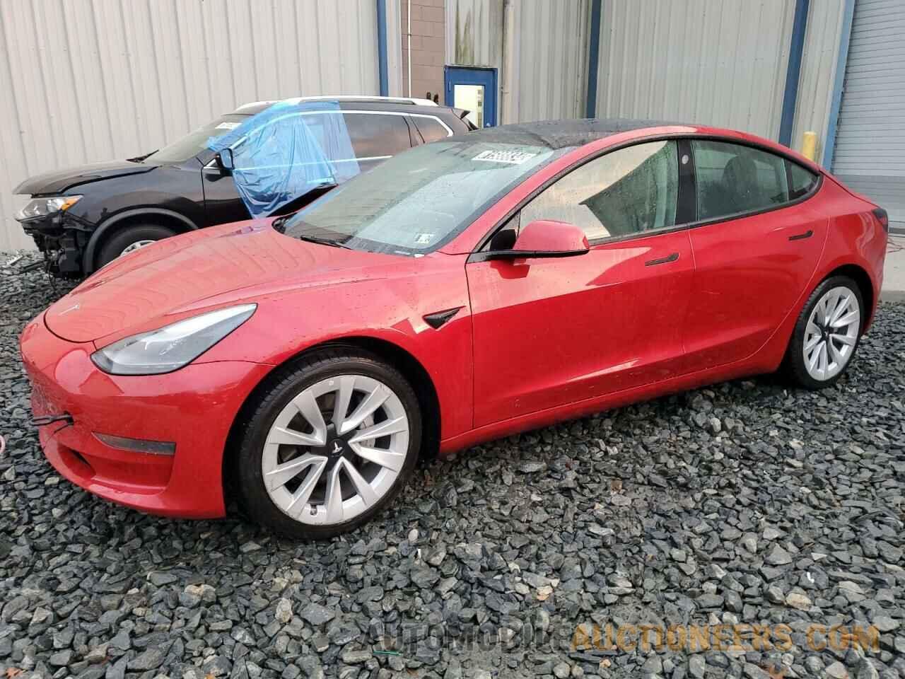 5YJ3E1EA7NF187784 TESLA MODEL 3 2022