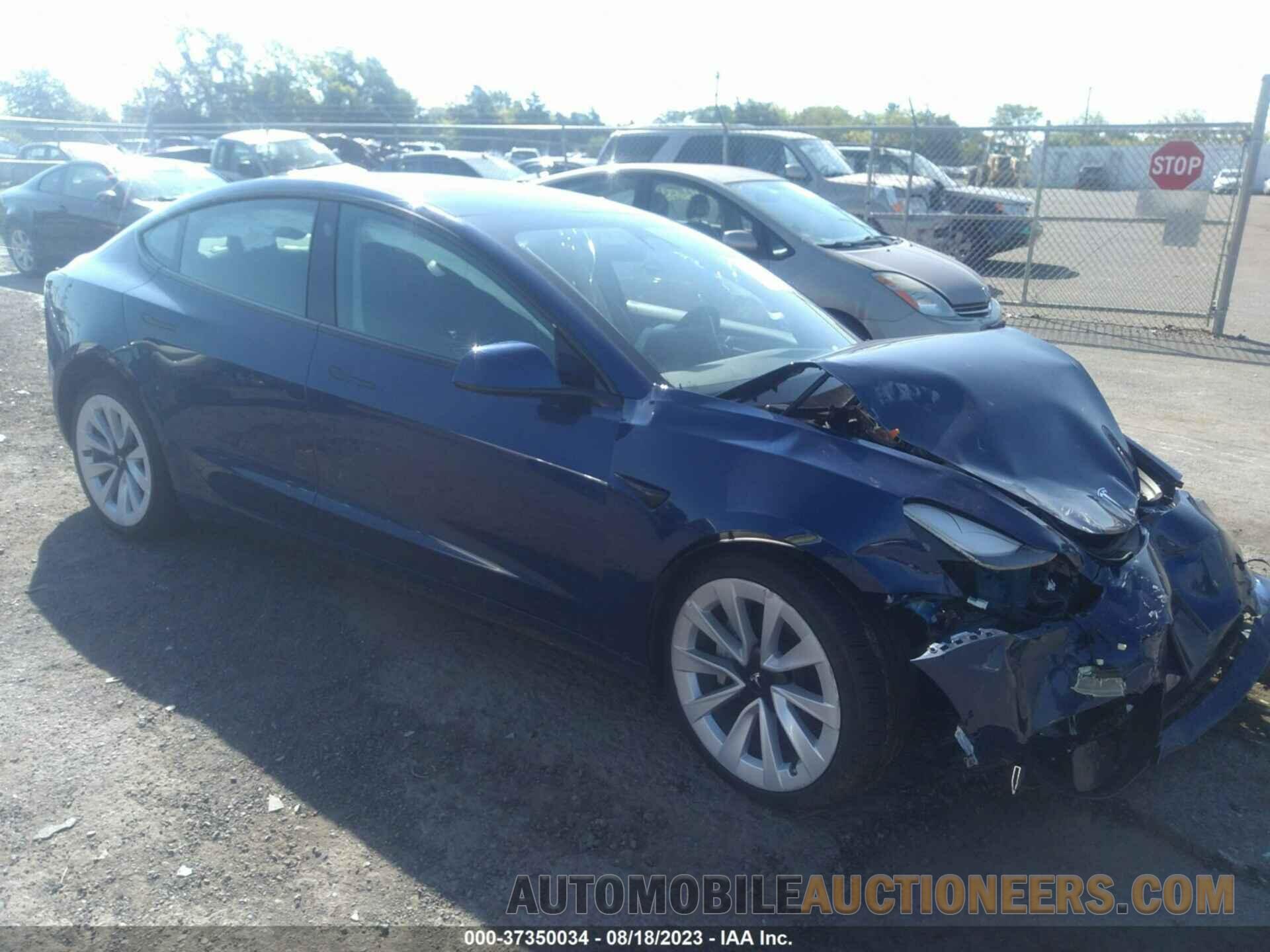 5YJ3E1EA7NF192130 TESLA MODEL 3 2022