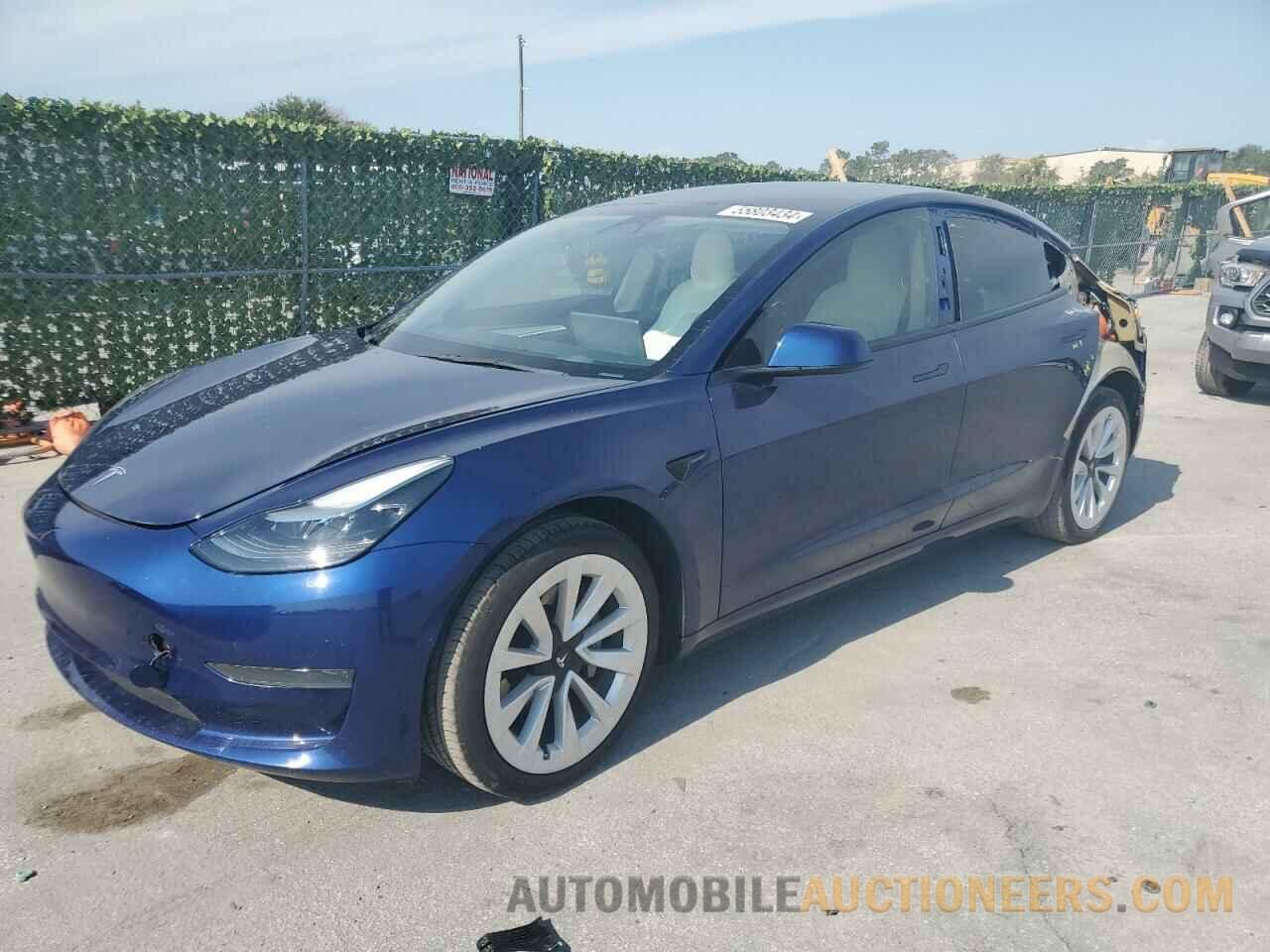 5YJ3E1EA7NF203112 TESLA MODEL 3 2022