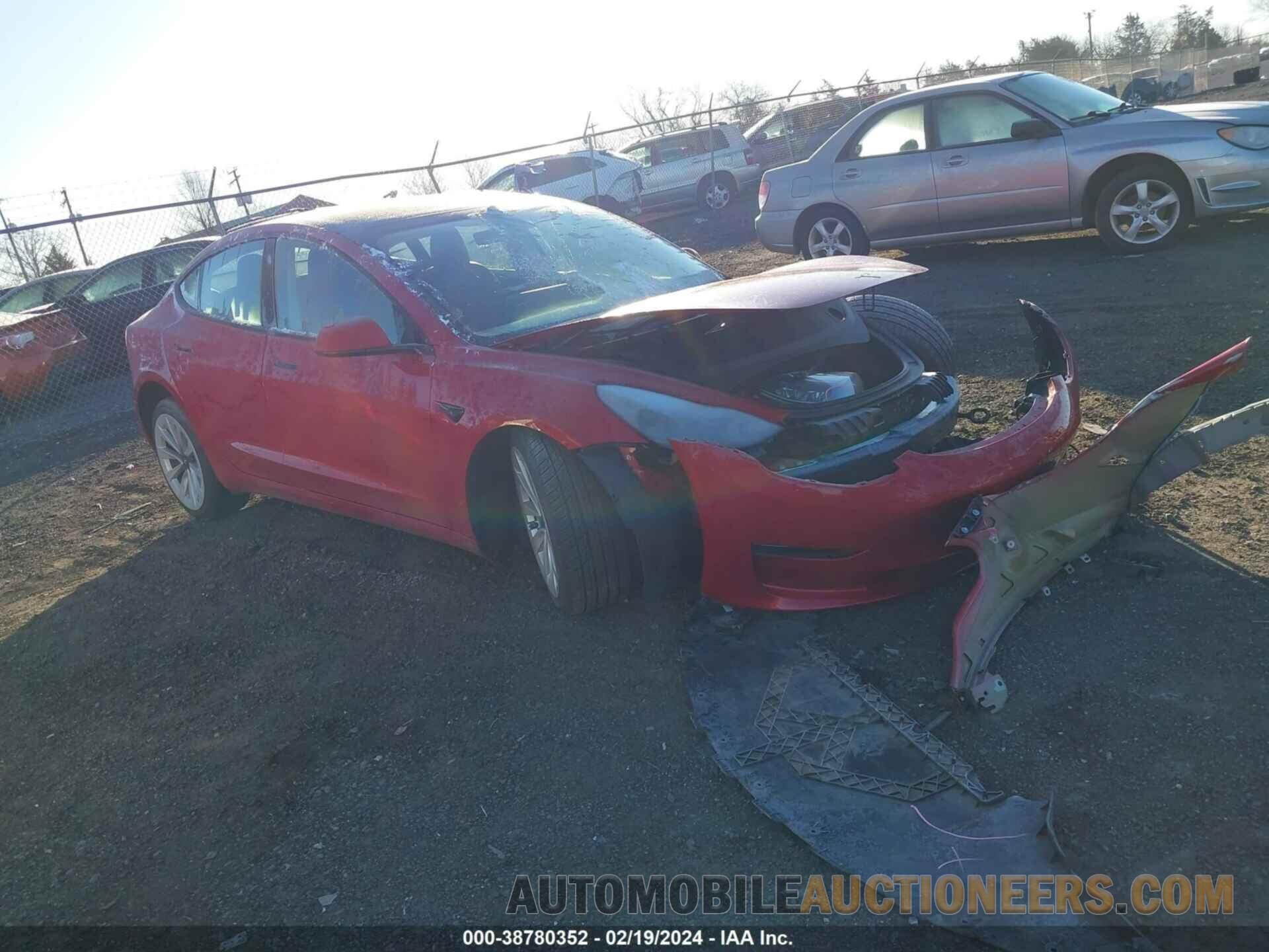 5YJ3E1EA7NF286525 TESLA MODEL 3 2022