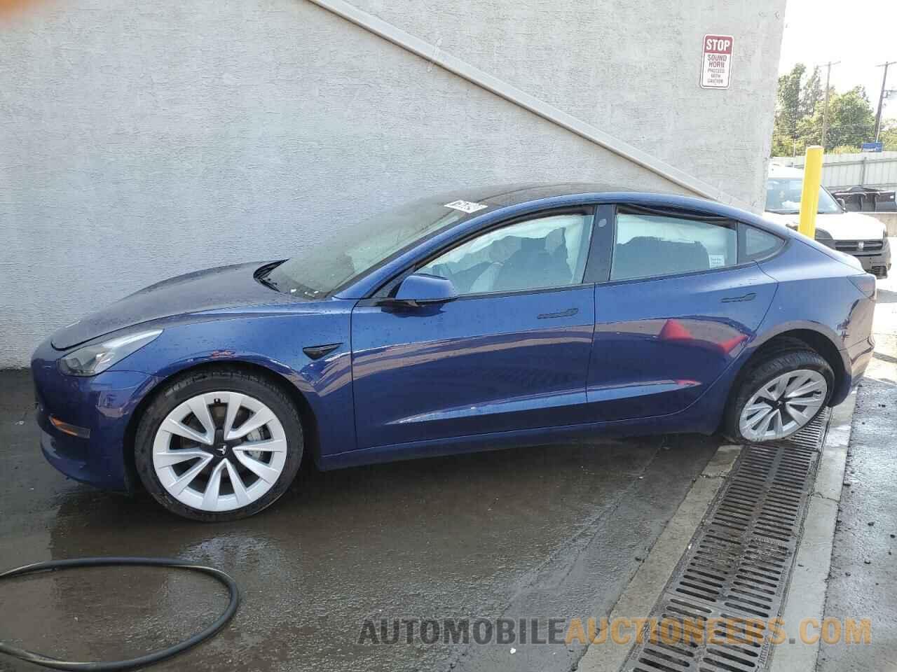 5YJ3E1EA7NF287402 TESLA MODEL 3 2022