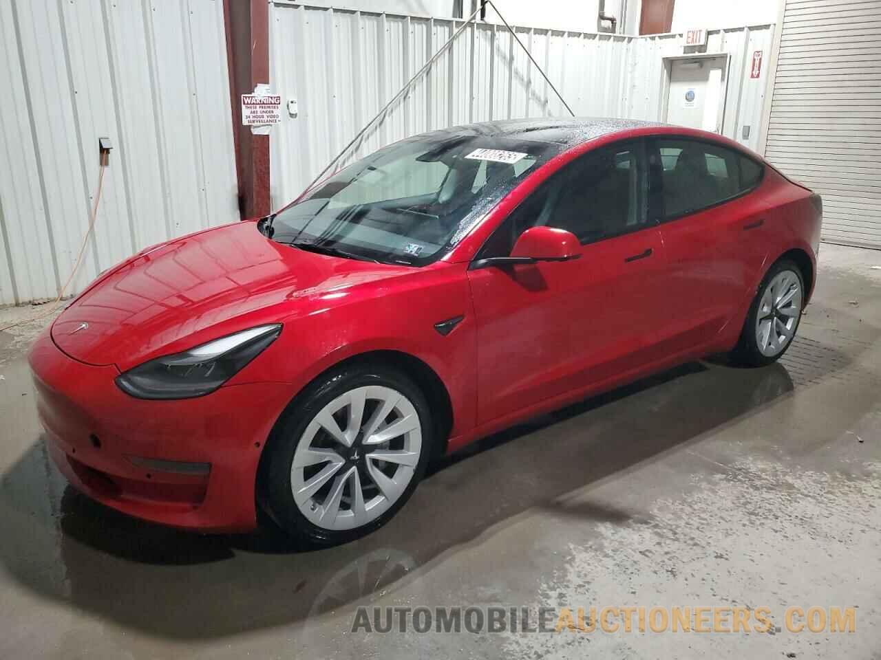 5YJ3E1EA7NF287884 TESLA MODEL 3 2022