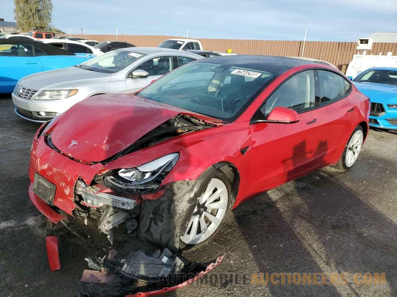 5YJ3E1EA7NF289571 TESLA MODEL 3 2022