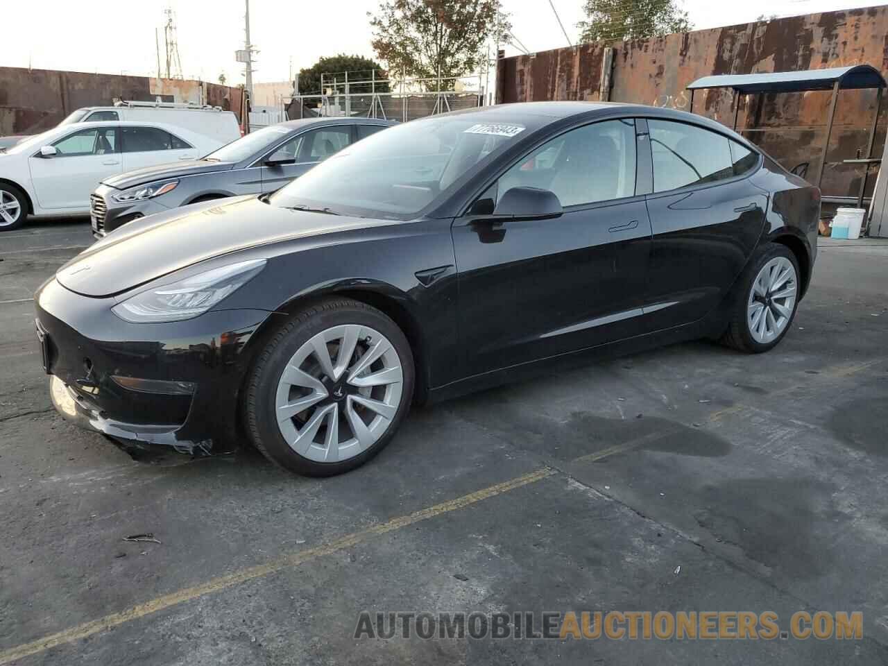 5YJ3E1EA7NF296360 TESLA MODEL 3 2022