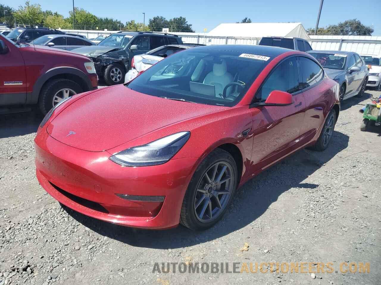 5YJ3E1EA7NF331205 TESLA MODEL 3 2022