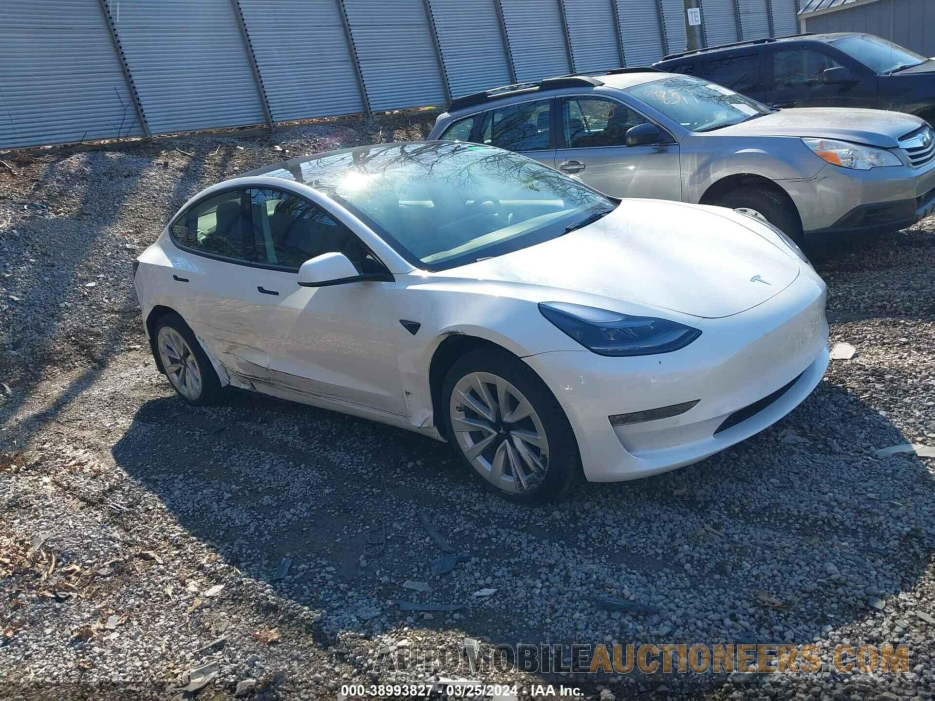 5YJ3E1EA7NF356704 TESLA MODEL 3 2022