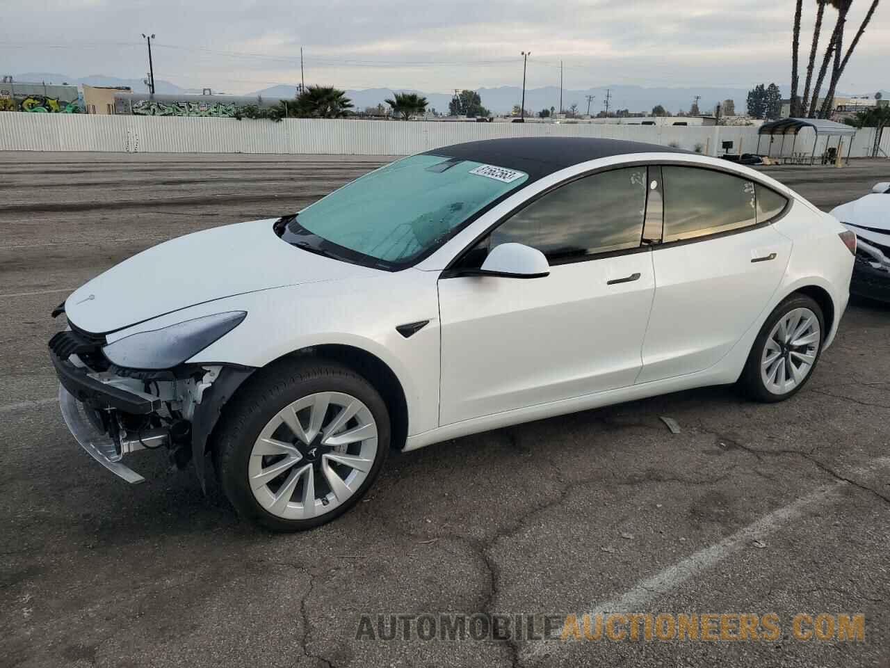 5YJ3E1EA7NF359330 TESLA MODEL 3 2022