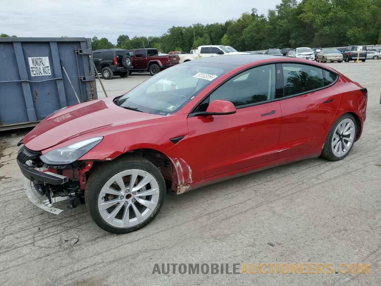 5YJ3E1EA7NF370764 TESLA MODEL 3 2022