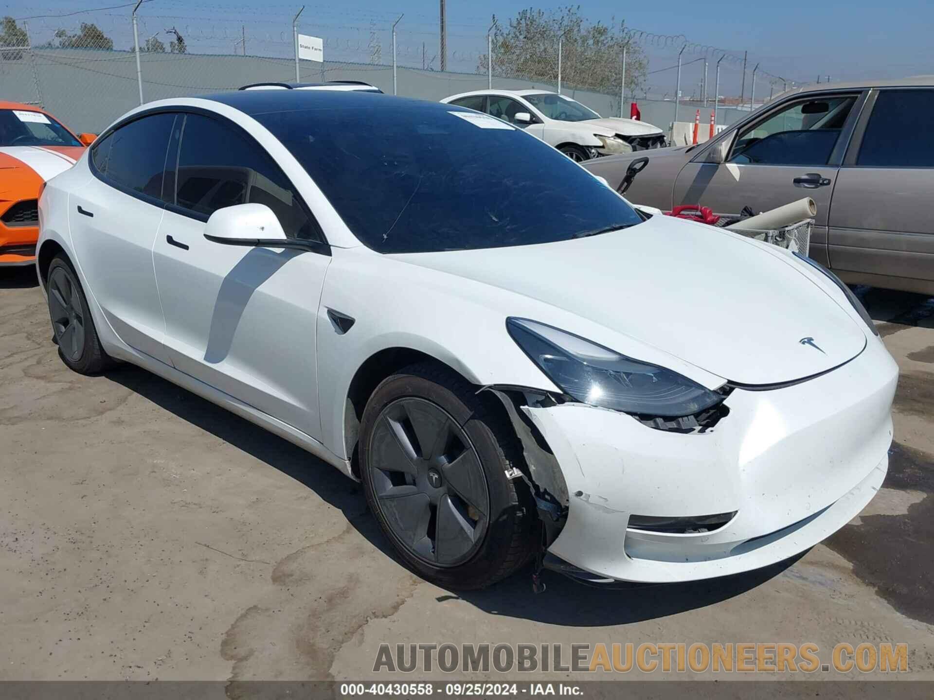 5YJ3E1EA7NF374328 TESLA MODEL 3 2022