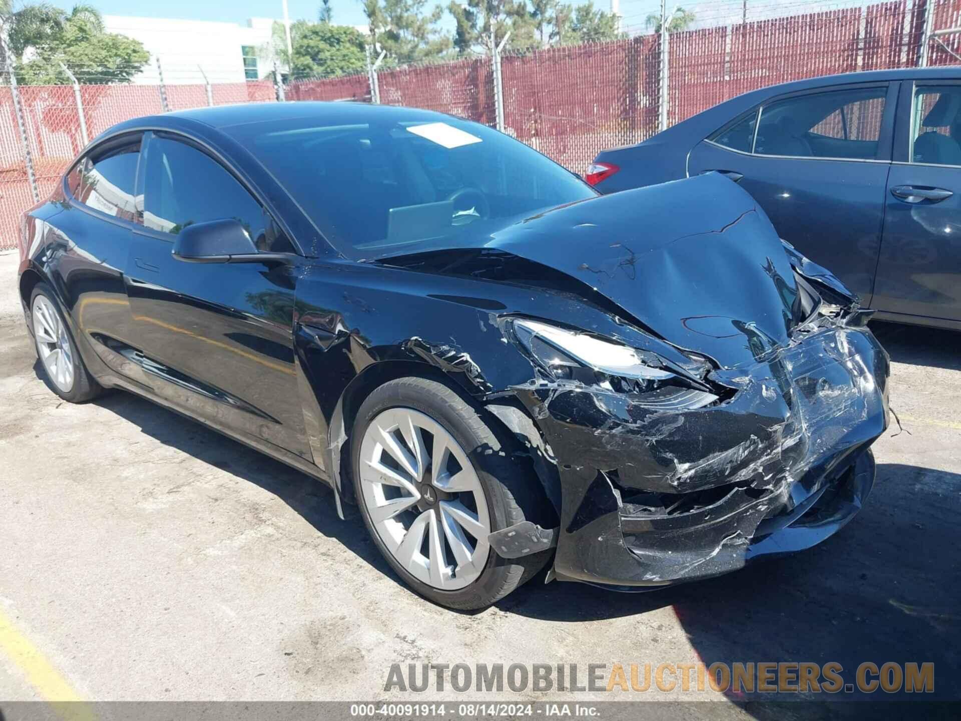 5YJ3E1EA7NF374412 TESLA MODEL 3 2022