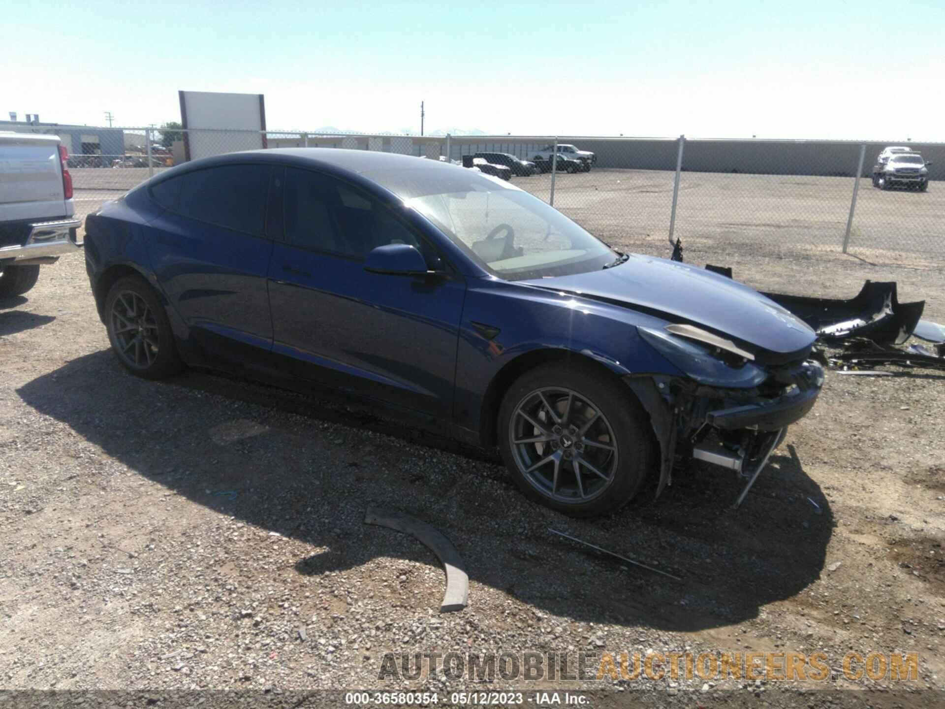 5YJ3E1EA7NF376287 TESLA MODEL 3 2022