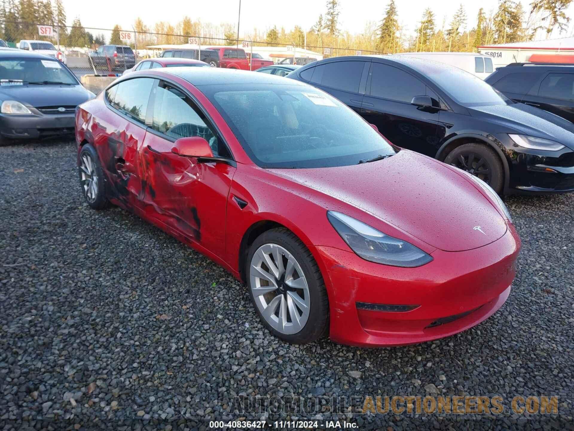 5YJ3E1EA8MF088244 TESLA MODEL 3 2021