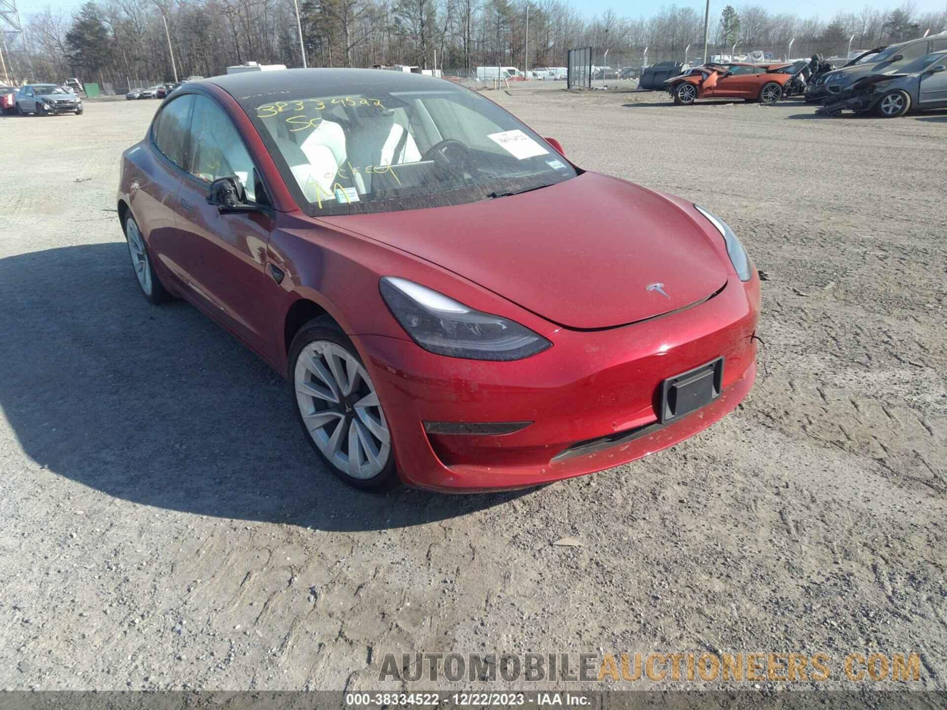 5YJ3E1EA8MF978548 TESLA MODEL 3 2021