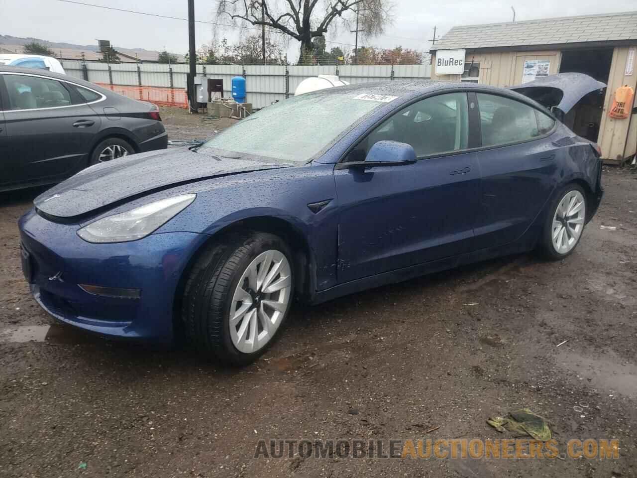 5YJ3E1EA8NF143454 TESLA MODEL 3 2022