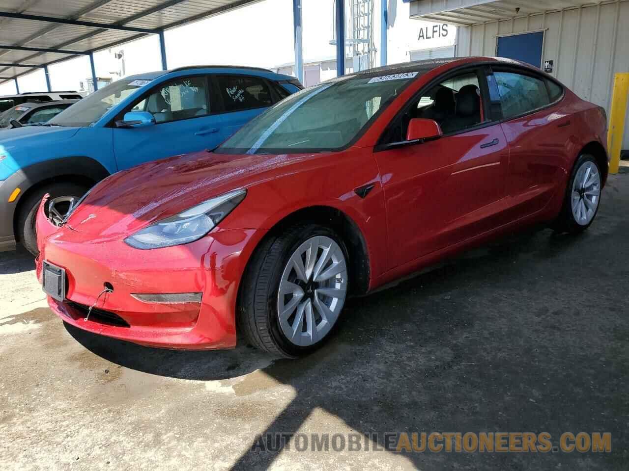 5YJ3E1EA8NF143891 TESLA MODEL 3 2022