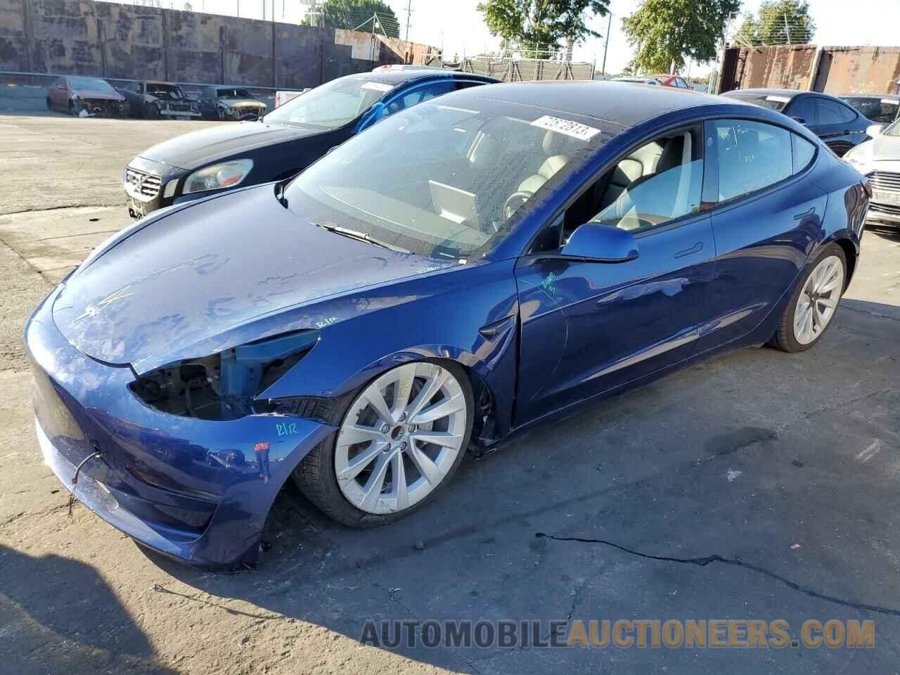 5YJ3E1EA8NF145480 TESLA MODEL 3 2022